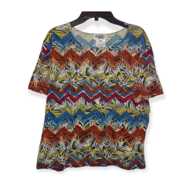 L Missoni Sport Graphic Print Tee Size 44 - Picture 1 of 4